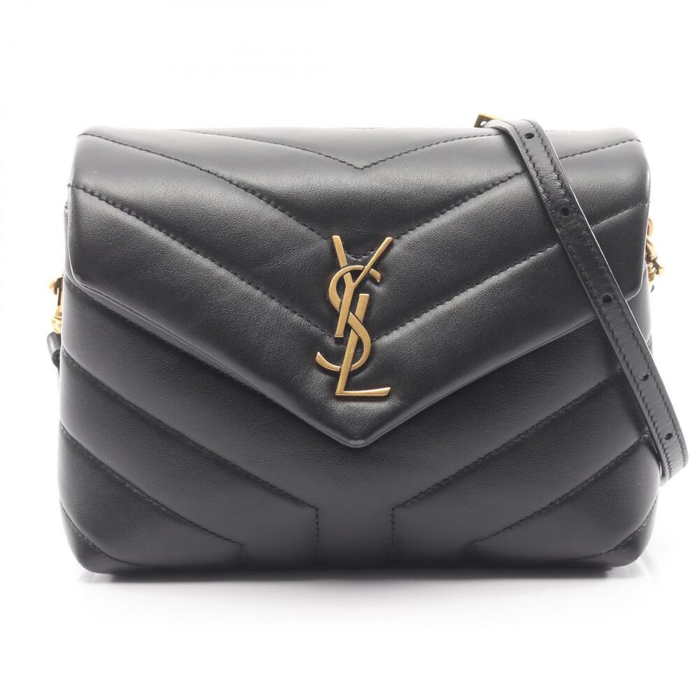 Saint Laurent Paris LOULOU TOY Shoulder Bag Leather Black